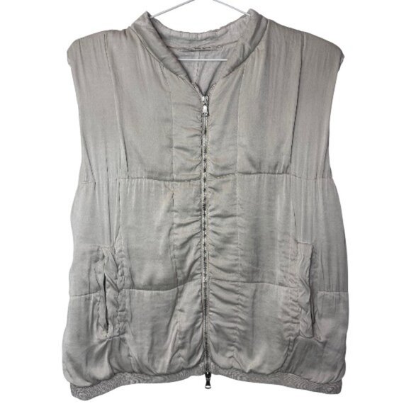 Transit Par Such cream full zip up puffer vest size 5 - Picture 2 of 7